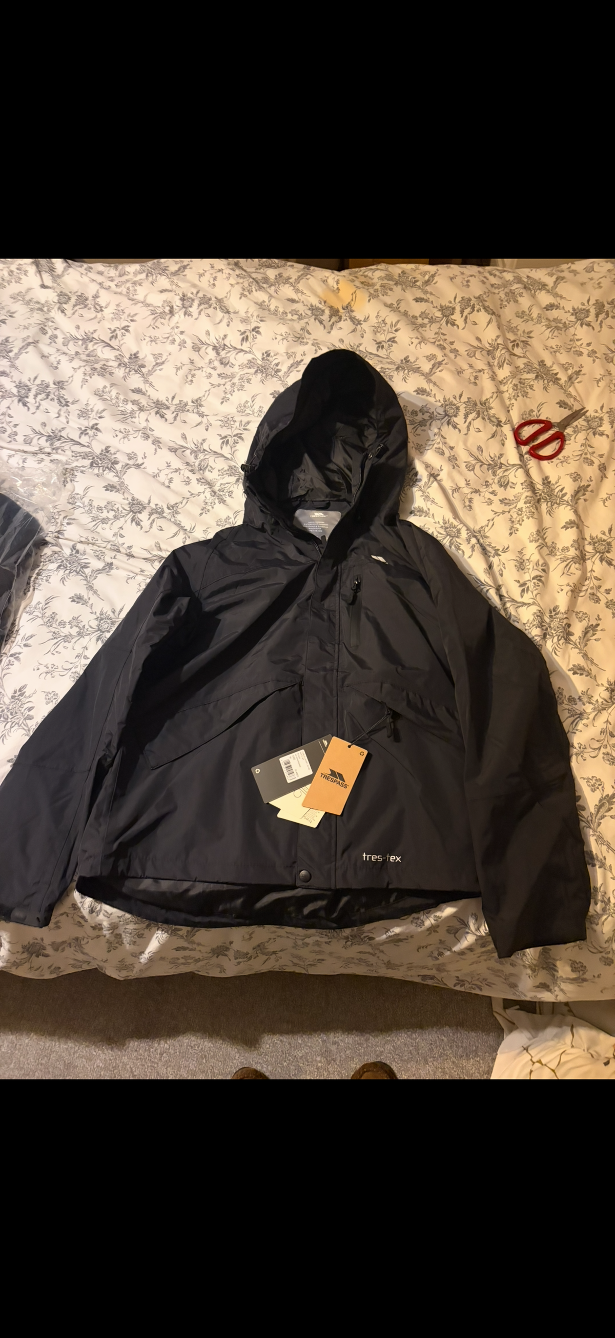 Trespass Navy Hooded Jacket-brand New with Tags